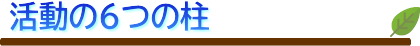 活動の6つの柱